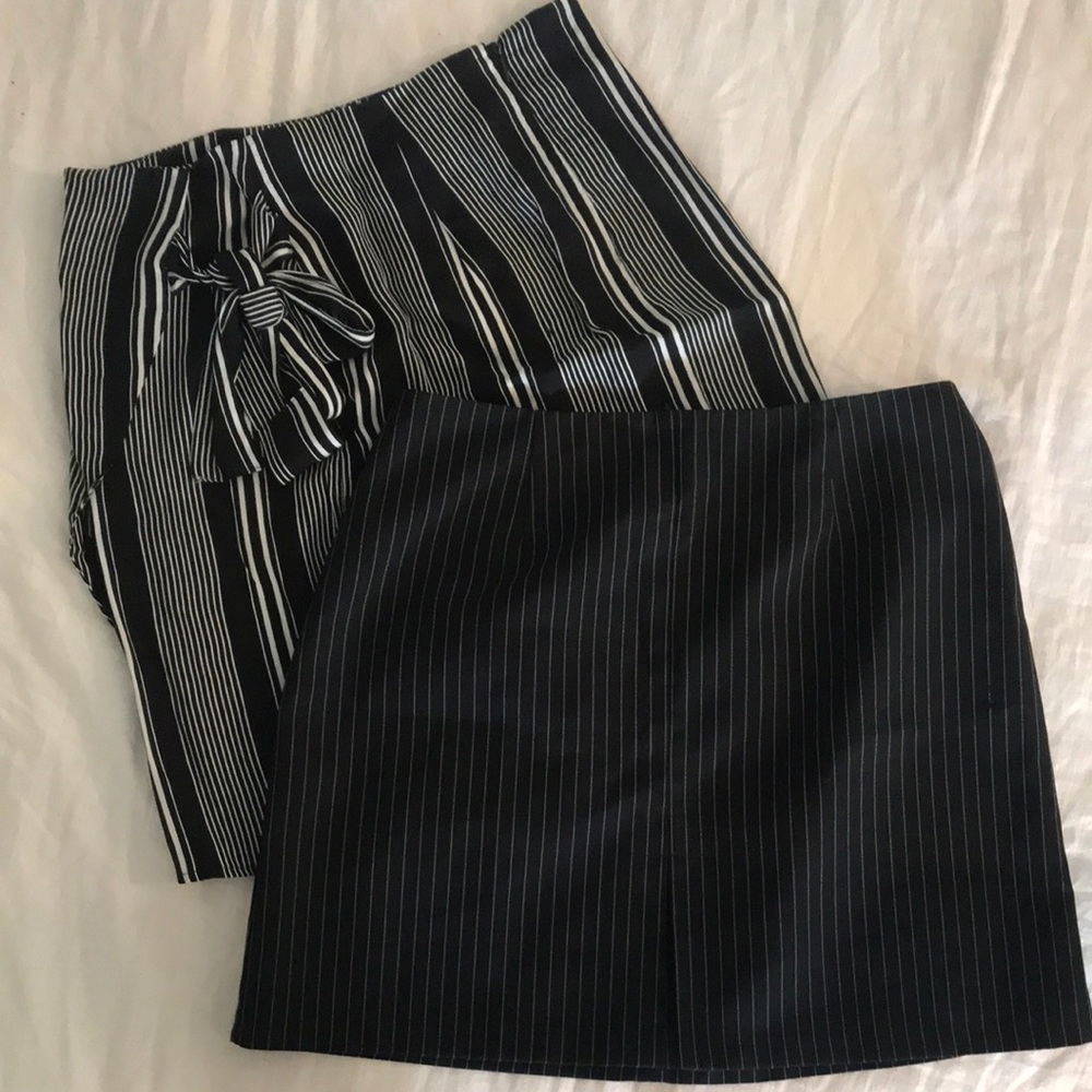 F21 & Old Navy High Waisted Striped Skirt Bundle